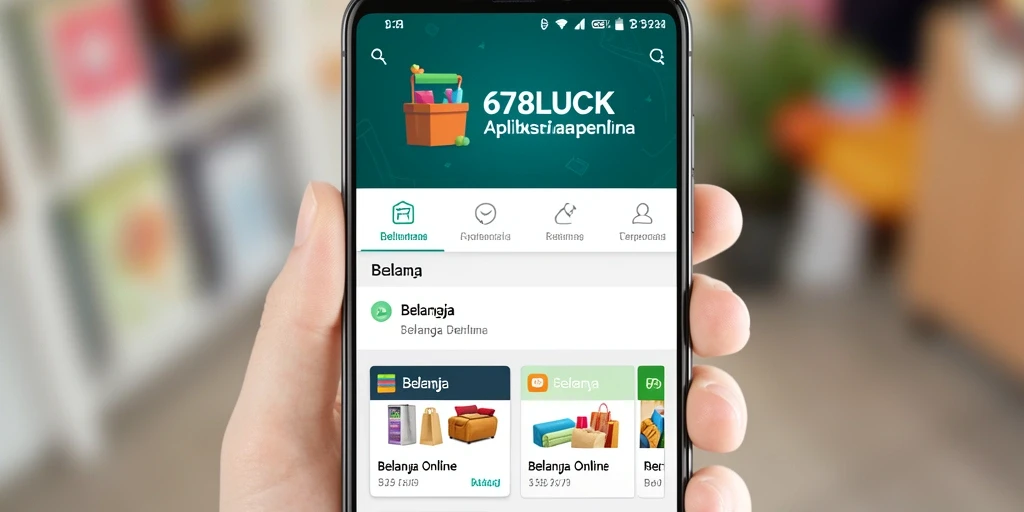 Tampilan antarmuka pengguna aplikasi 678LUCK untuk belanja online.