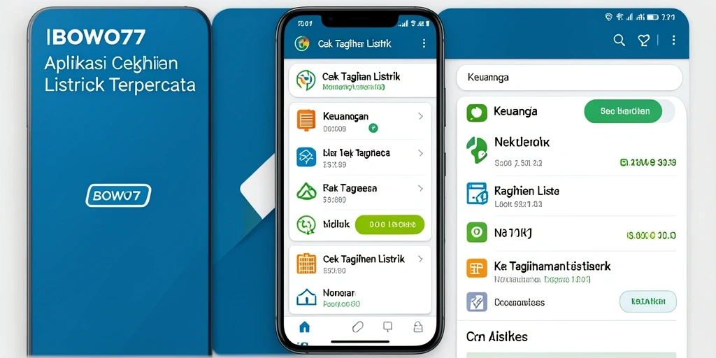 Antarmuka BOWO77 menampilkan informasi cek tagihan listrik dengan jelas.