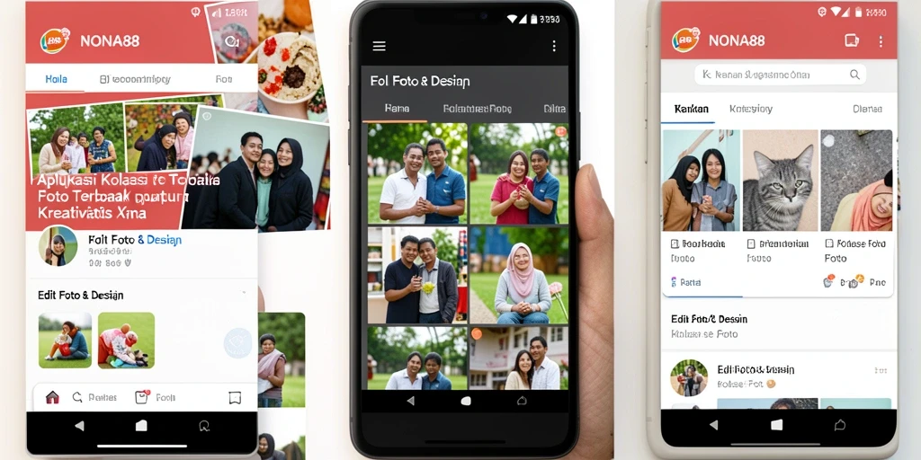 Antarmuka pengguna NONA88 saat membuat kolase foto yang memukau.