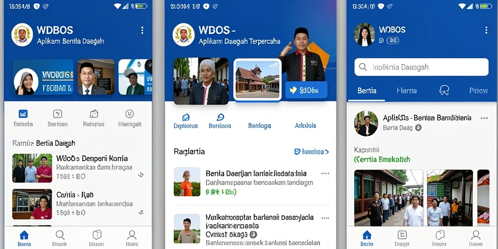 Tampilan antarmuka pengguna aplikasi WDBOS yang menarik dan informatif.